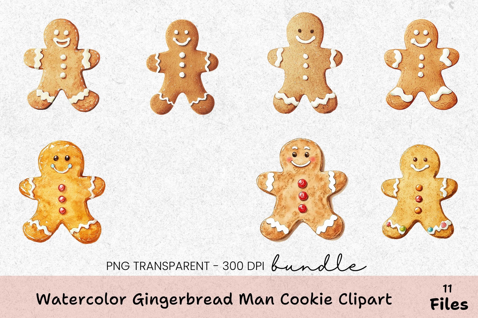 Gingerbread Man Cookie Clipart Bundle - CraftNest - Digital Crafting and Art
