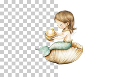 Cute Mermaid Clipart Bundle - CraftNest - Digital Crafting and Art