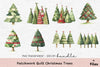 Patchwork Quilt Christmas Trees Clipart Bundle