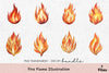 Fire Flame Illustration Clipart Bundle