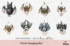 Floral Hanging Bat Clipart Bundle