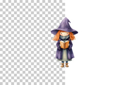Witch Reading Book Clipart Bundle - CraftNest - Digital Crafting and Art