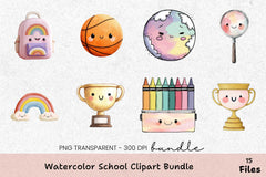 School Clipart Bundle for Creative Projects - CraftNest - Digital Crafting and Art