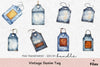 Vintage Denim Tag Clipart Bundle