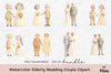 Elderly Wedding Couple Clipart Bundle