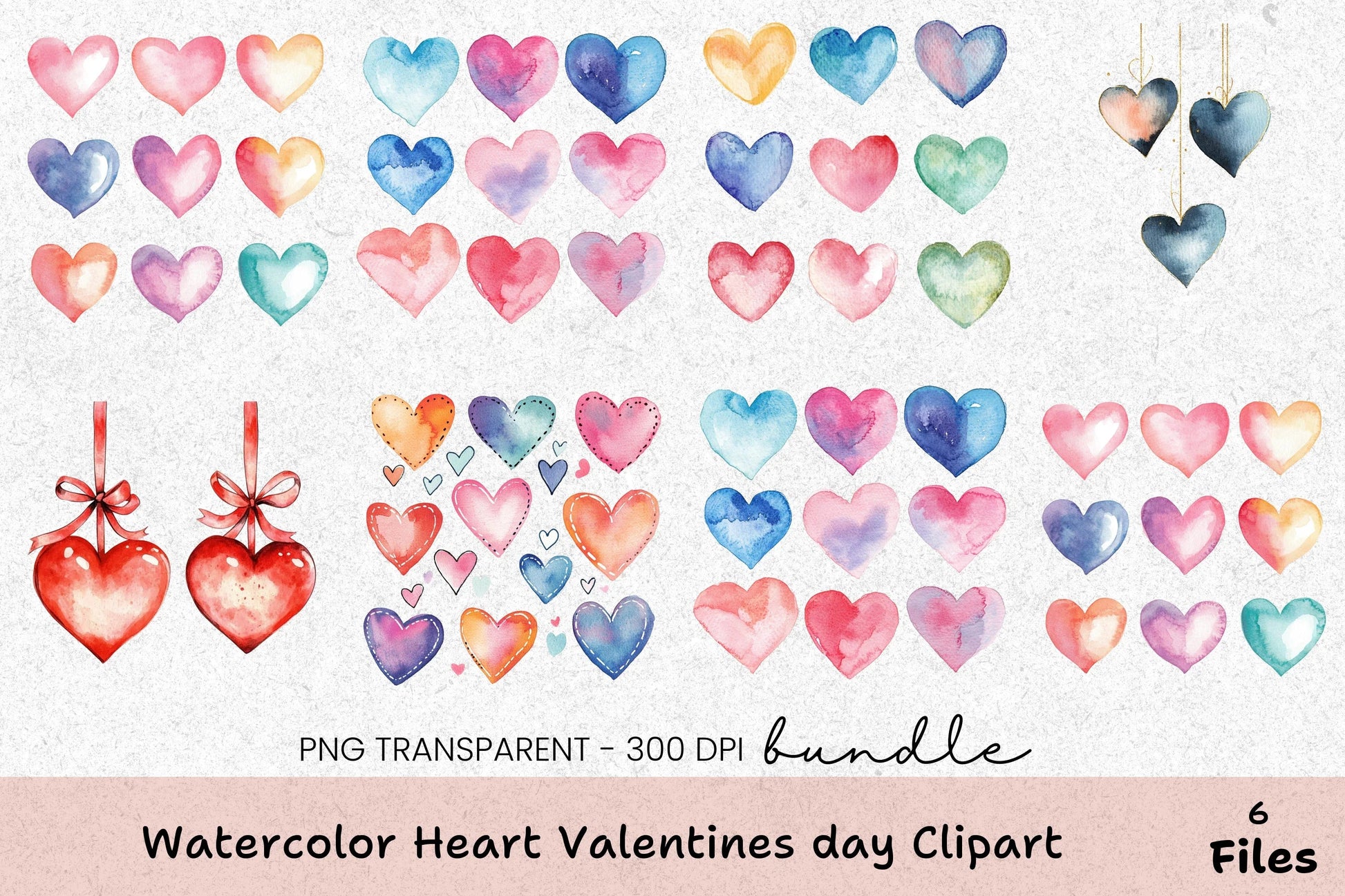 Heart Valentine's Day Clipart Bundle - CraftNest - Digital Crafting and Art
