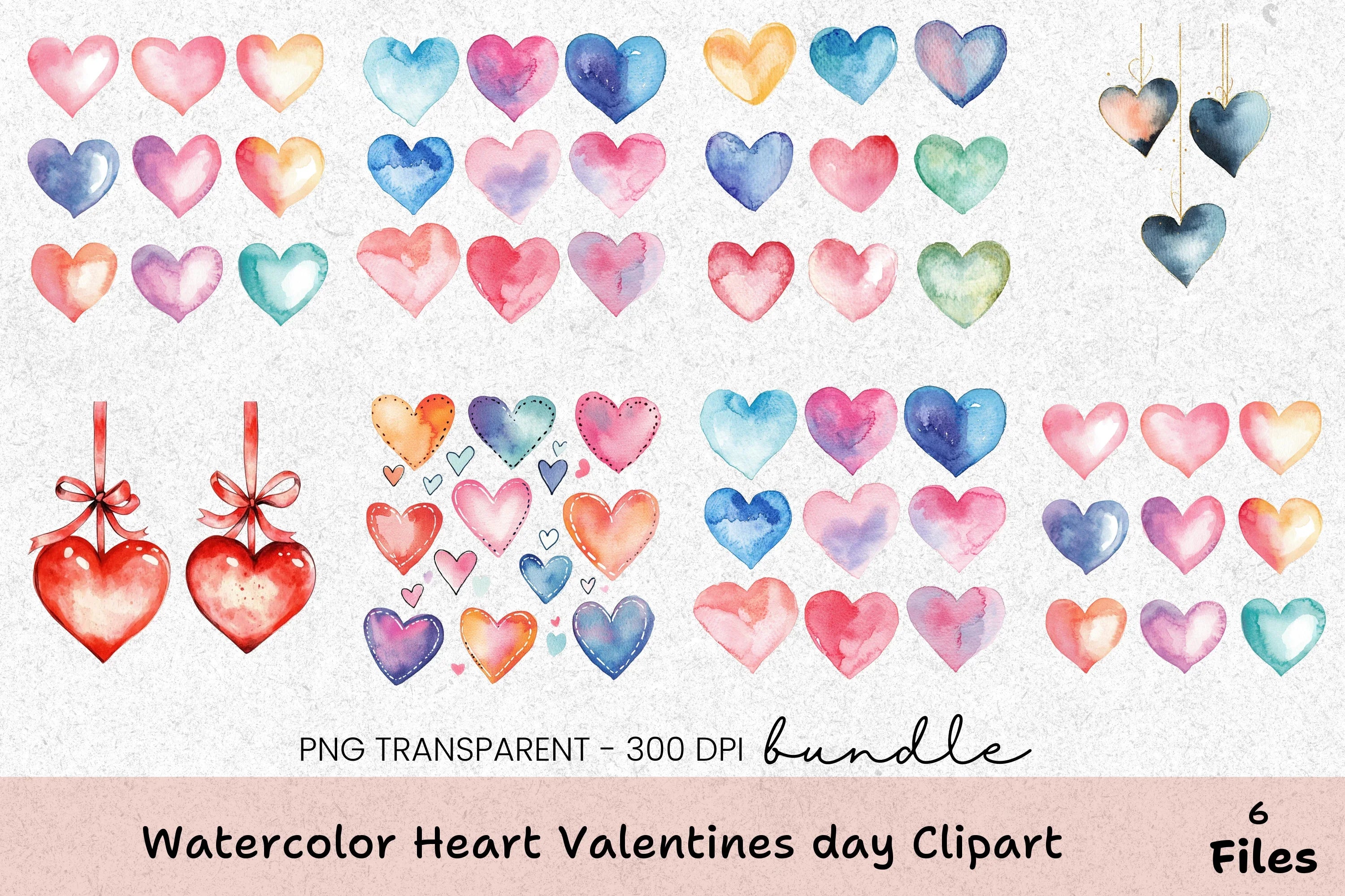 Heart Valentine's Day Clipart Bundle - CraftNest - Digital Crafting and Art