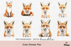 Cute Forest Fox Clipart Bundle