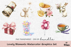Lovely Moments Graphics Set Clipart Bundle - CraftNest - Digital Crafting and Art