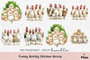 Funny Quirky Chicken Group Clipart Bundle