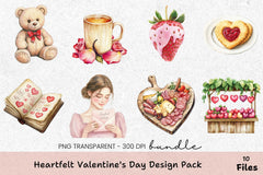 Heartfelt Valentine's Day Clipart Bundle - CraftNest - Digital Crafting and Art