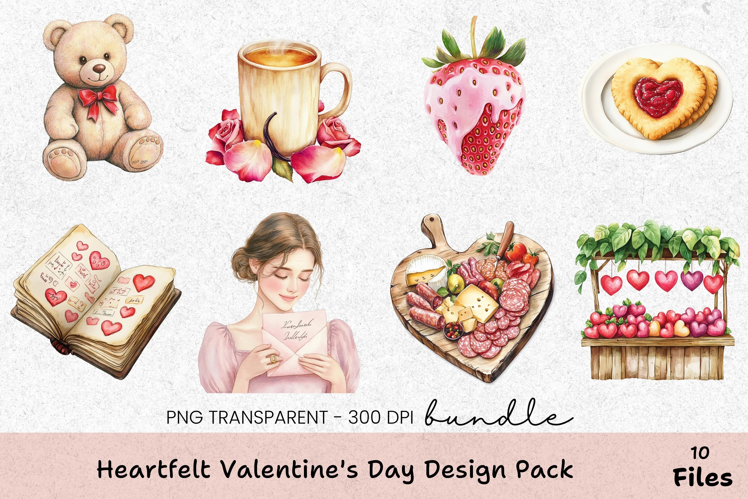 Heartfelt Valentine's Day Clipart Bundle - CraftNest - Digital Crafting and Art