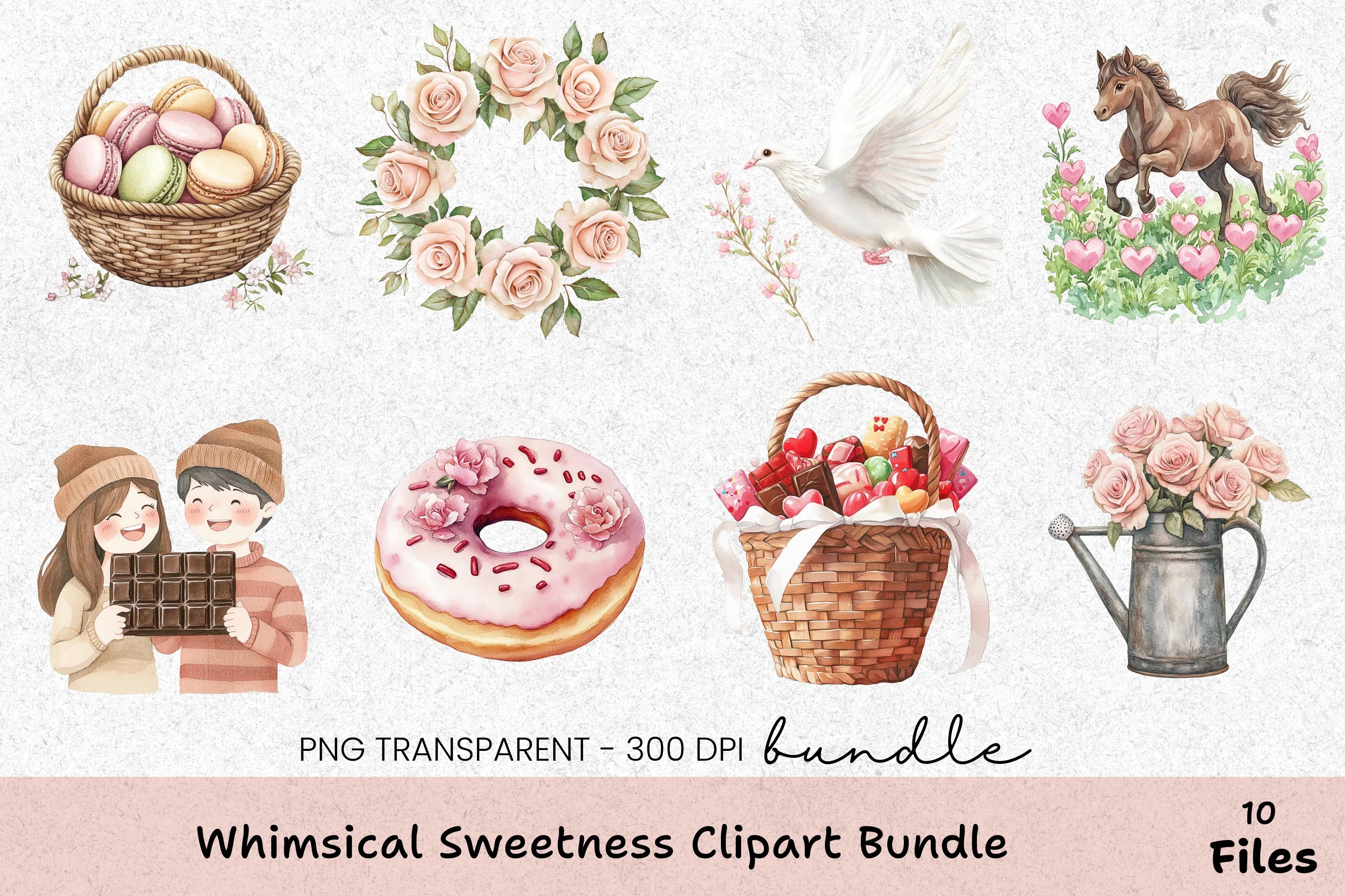Whimsical Sweetness Clipart Bundle - CraftNest - Digital Crafting and Art