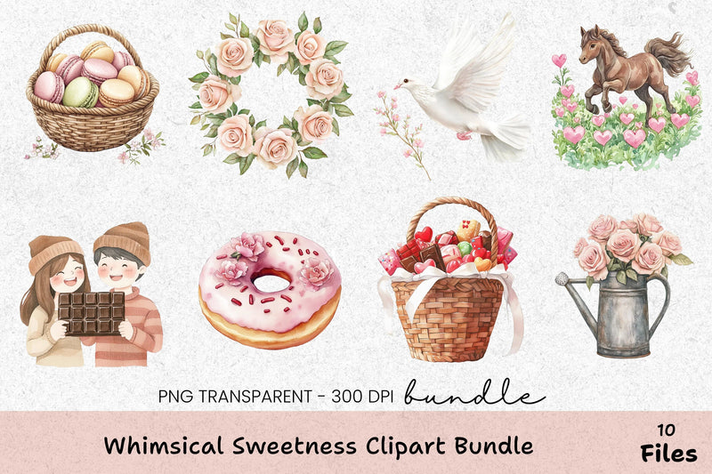 Whimsical Sweetness Clipart Bundle - CraftNest - Digital Crafting and Art