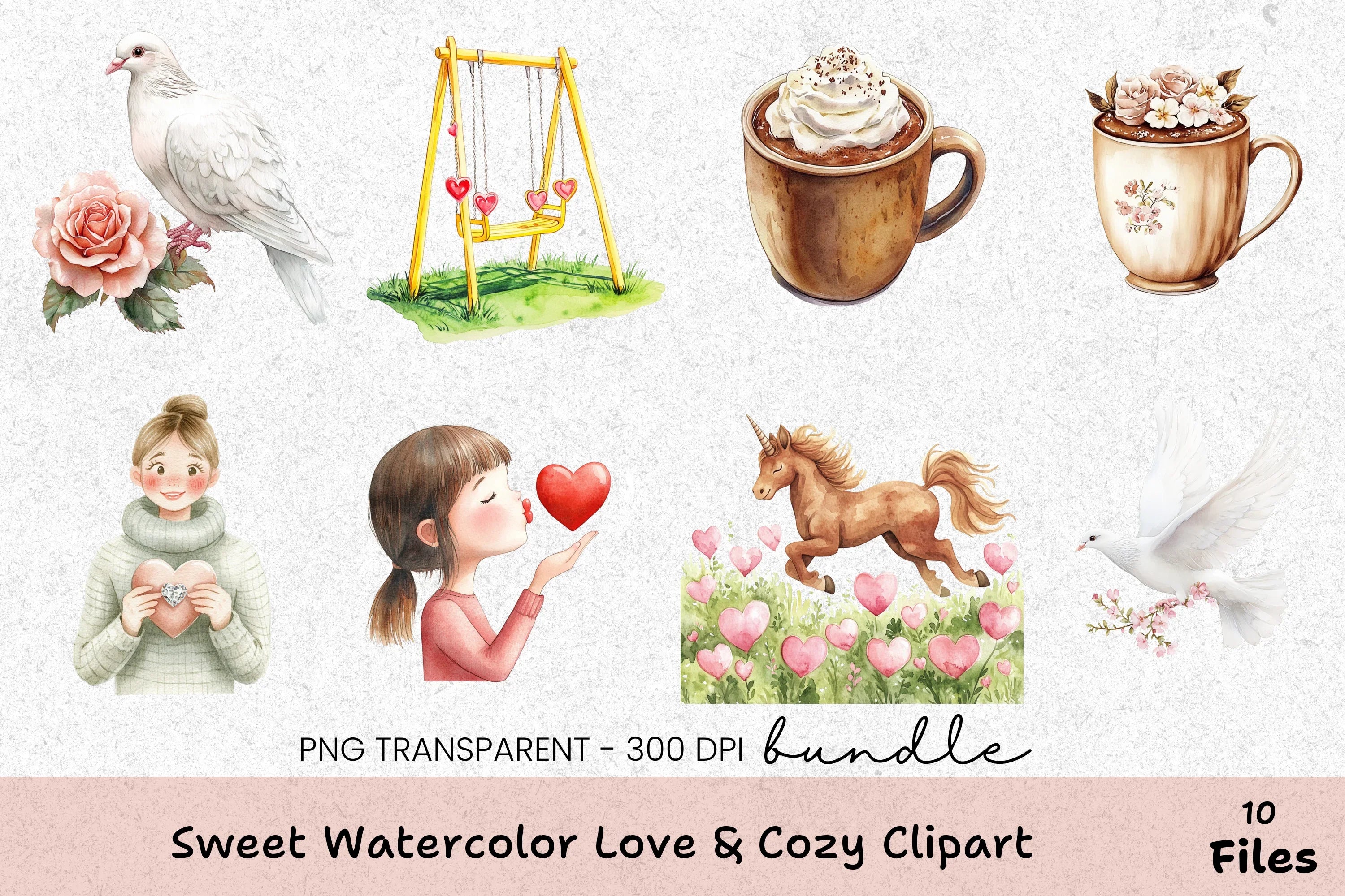 Sleeping Fawn with Rose Floral Clipart Bundle - CraftNest - Digital Crafting and Art