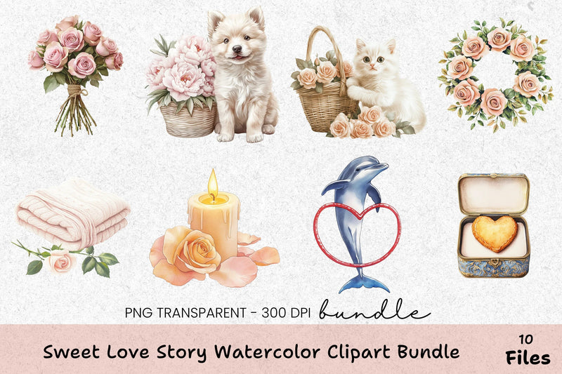 Sweet Love Story Clipart Bundle - CraftNest - Digital Crafting and Art