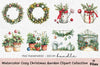 Cozy Christmas Garden Clipart Collection Bundle