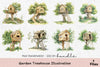 Garden Treehouse Illustration Clipart Bundle