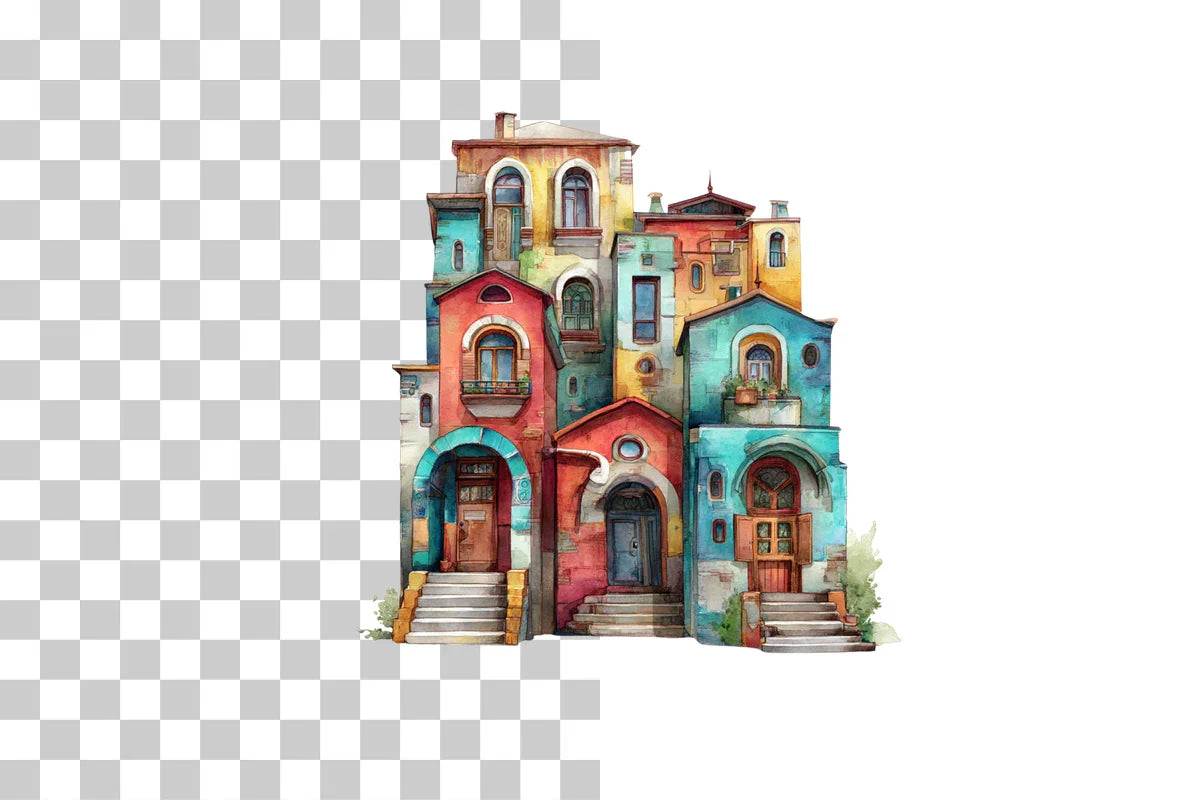 Townhouse Clipart Bundle - Etb 408 - CraftNest - Digital Crafting and Art