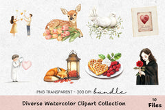 Diverse Clipart Bundle Collection - CraftNest - Digital Crafting and Art