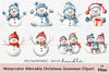 Adorable Christmas Snowman Clipart Bundle