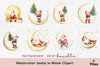 Santa in Moon Clipart Bundle