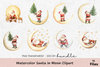 Santa in Moon Clipart Bundle