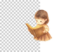 Child Reading Magic Book Clipart Bundle - CraftNest - Digital Crafting and Art