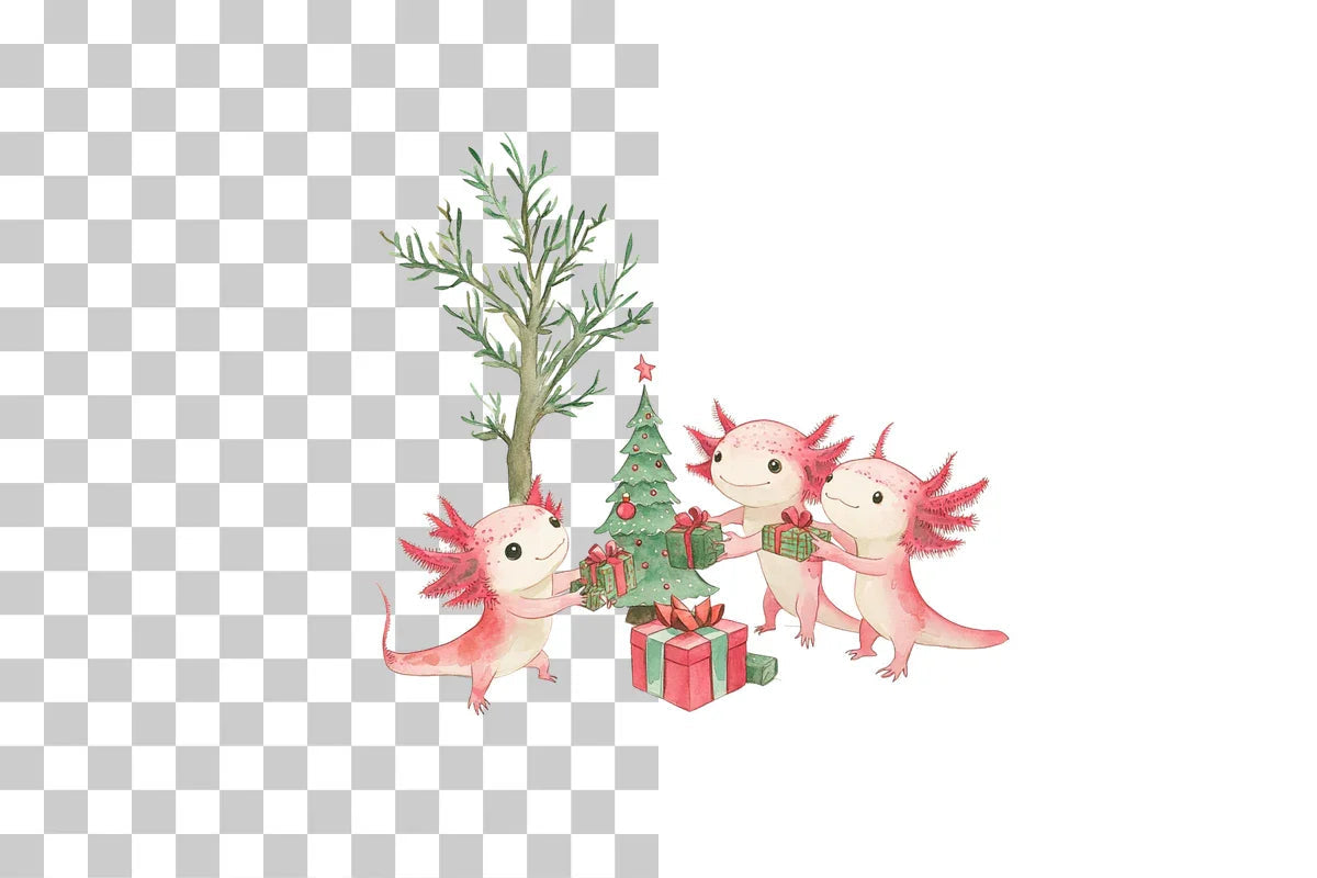 Axolotl Christmas Clipart Bundle - CraftNest - Digital Crafting and Art