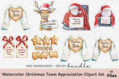 Christmas Team Appreciation Clipart Bundle - CraftNest - Digital Crafting and Art