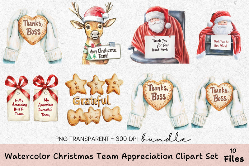 Christmas Team Appreciation Clipart Bundle - CraftNest - Digital Crafting and Art