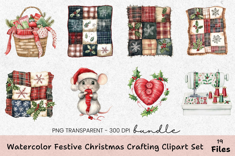 Festive Christmas Crafting Clipart Bundle - CraftNest - Digital Crafting and Art