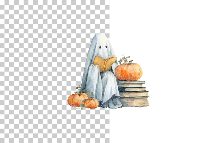 Cute Boo Reading Clipart Bundle - CraftNest - Digital Crafting and Art