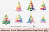 Rainbow Christmas Tree Clipart Bundle