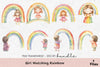 Girl Watching Rainbow Clipart Bundle