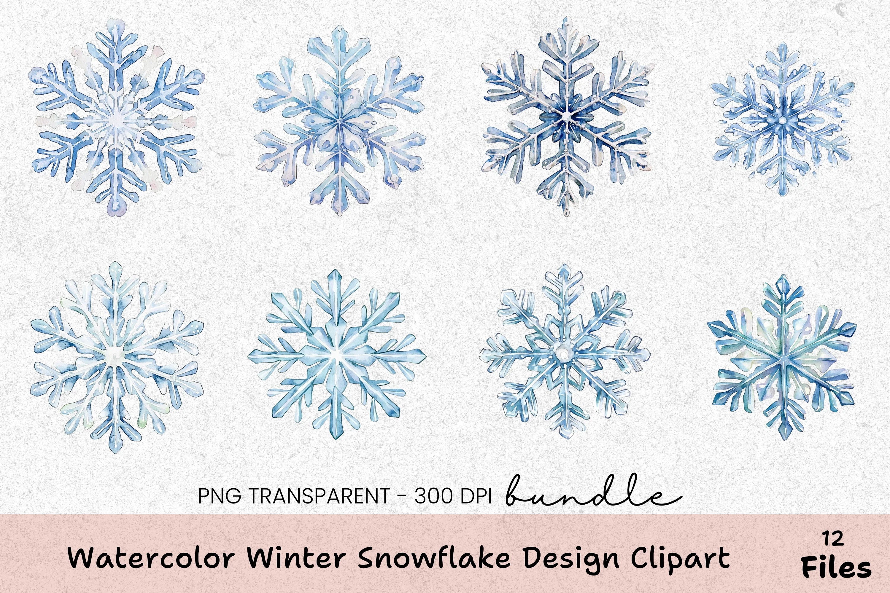 Winter Snowflake Design Clipart Bundle - CraftNest - Digital Crafting and Art