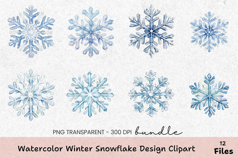 Winter Snowflake Design Clipart Bundle - CraftNest - Digital Crafting and Art