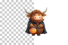 Cute Highland Cow Halloween Clipart Bundle - CraftNest - Digital Crafting and Art