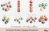Christmas Baubles Hanging Ornaments Clipart Bundle