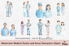 Medical Doctor and Nurse Characters Clipart Bundle
