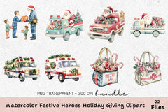 Festive Heroes Holiday Giving Clipart Bundle - CraftNest - Digital Crafting and Art