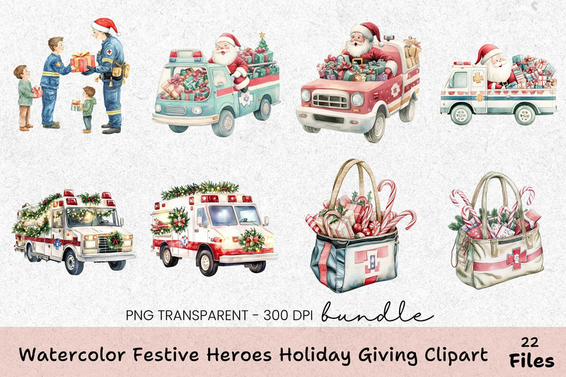 Festive Heroes Holiday Giving Clipart Bundle - CraftNest - Digital Crafting and Art