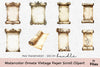 Ornate Vintage Paper Scroll Clipart Bundle
