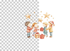 Kids Sending Gifts Clipart Bundle - CraftNest - Digital Crafting and Art