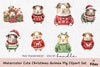 Cute Christmas Guinea Pig Clipart Bundle