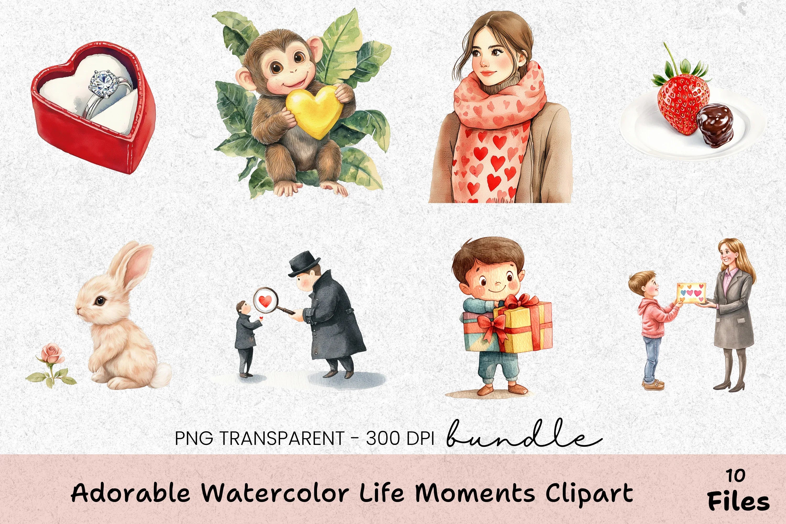 Adorable Life Moments Clipart Bundle - CraftNest - Digital Crafting and Art