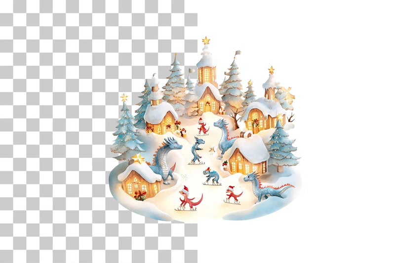 Holiday Dragon Clipart Bundle - CraftNest - Digital Crafting and Art