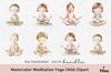 Child Meditation Yoga Clipart Bundle