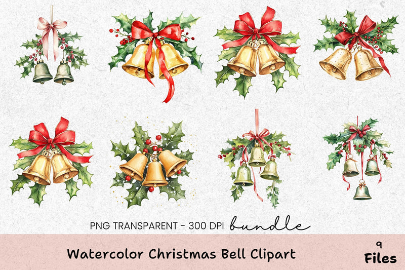 Christmas Bell Clipart Bundle - CraftNest - Digital Crafting and Art