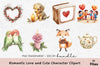 Romantic Love & Cute Character Clipart Bundle